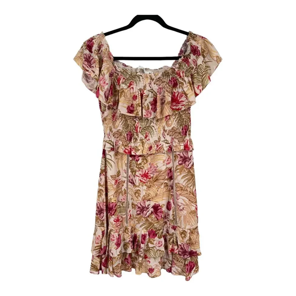 ASTR the Label dress Riviera floral off the shoulder minidress Large L - Picture 2 of 10